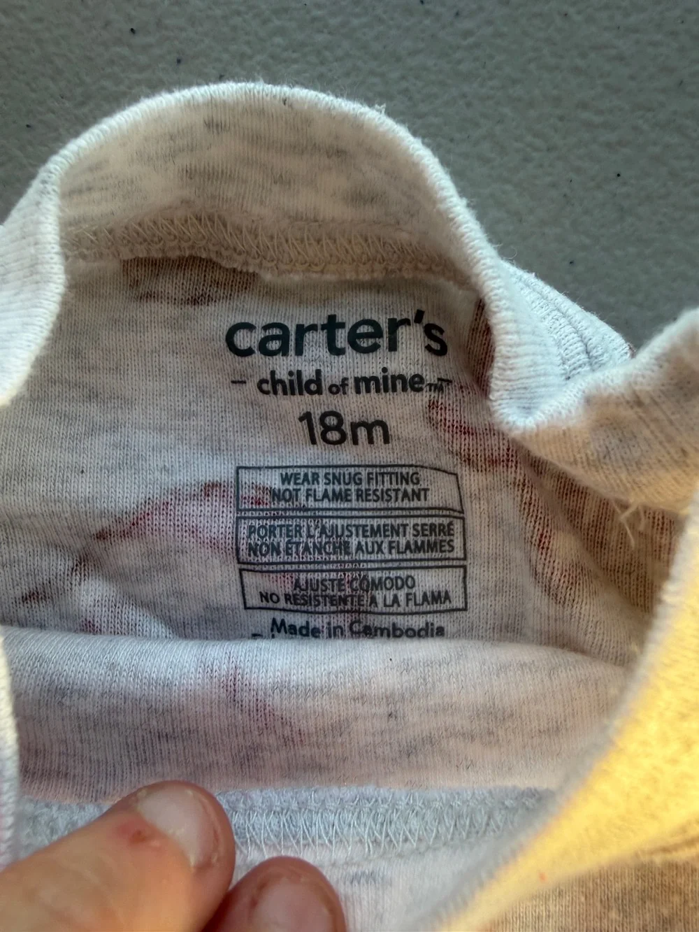 Carter's White Infant Onesie with Pink Print